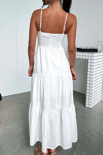 Cut-Out Tiered Dress with Spaghetti Straps view 2 - Shopiebay
