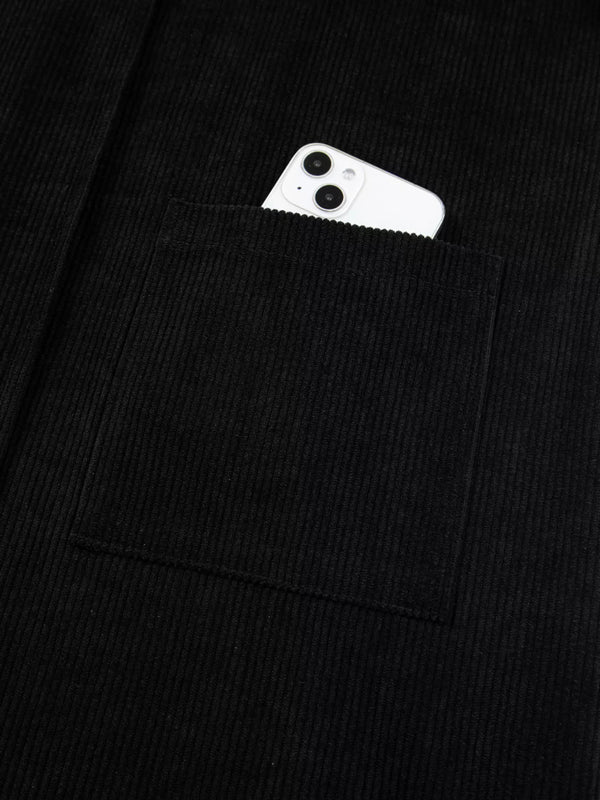 Corduroy Sleeveless Mini Dress with Patched Pockets - product image 6