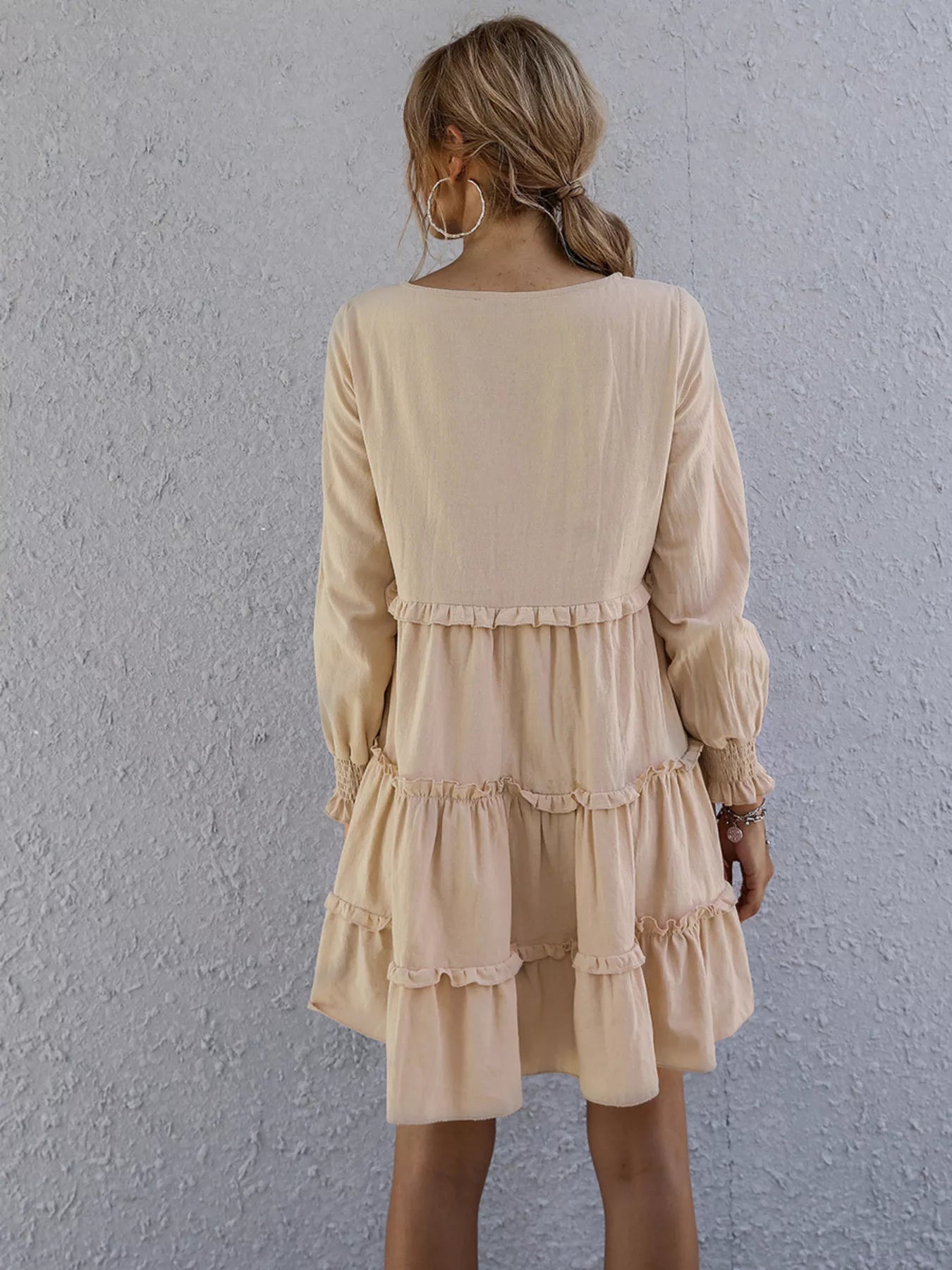 Ruffle Tiered Long Sleeve Mini Dress - product image 6