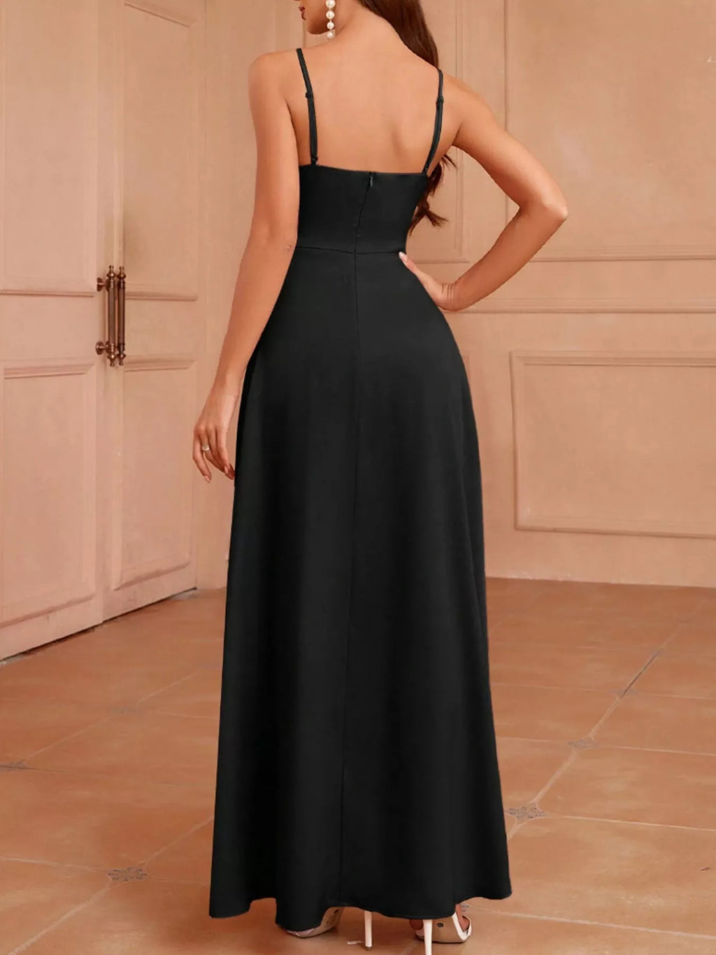 Slit Spaghetti Strap Maxi Dress - product image 4