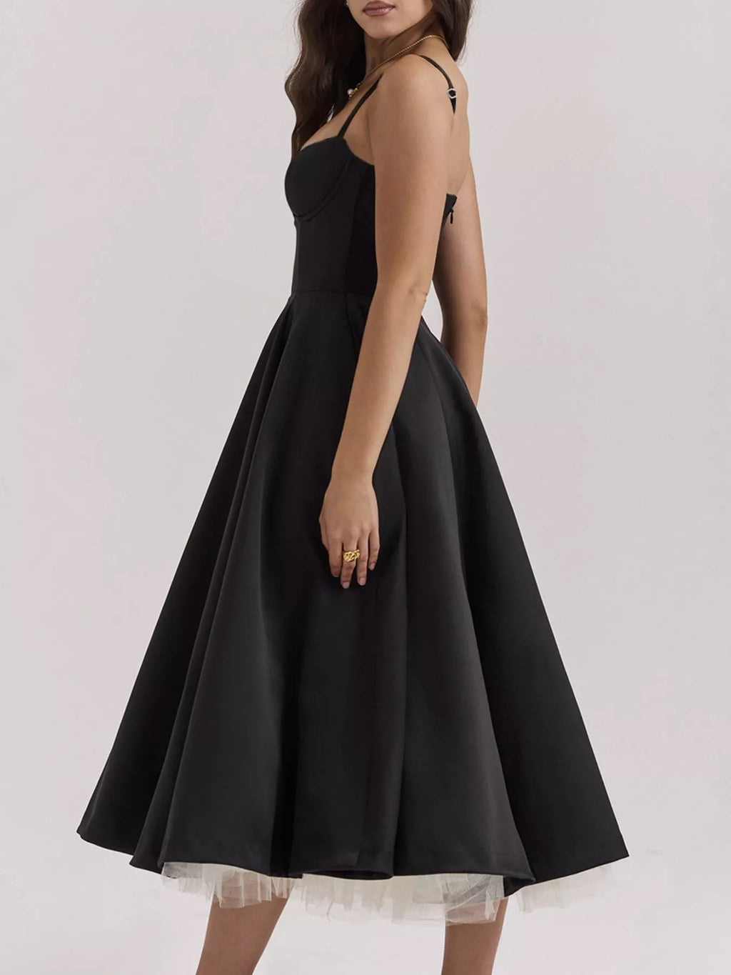 Sweetheart Neck A-Line Midi Dress - product image 4