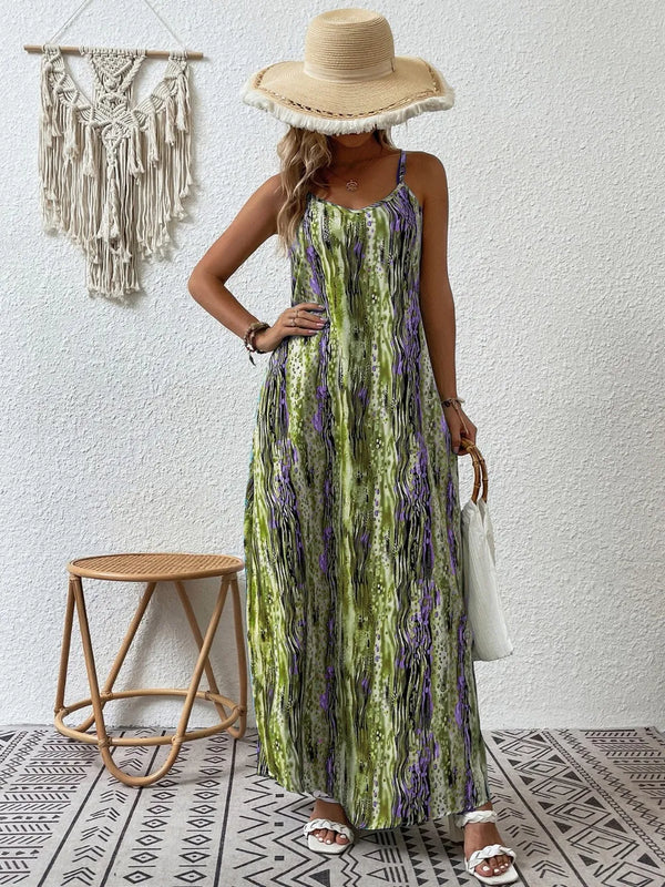 Printed Scoop Neck Maxi Cami Dress - product image 3