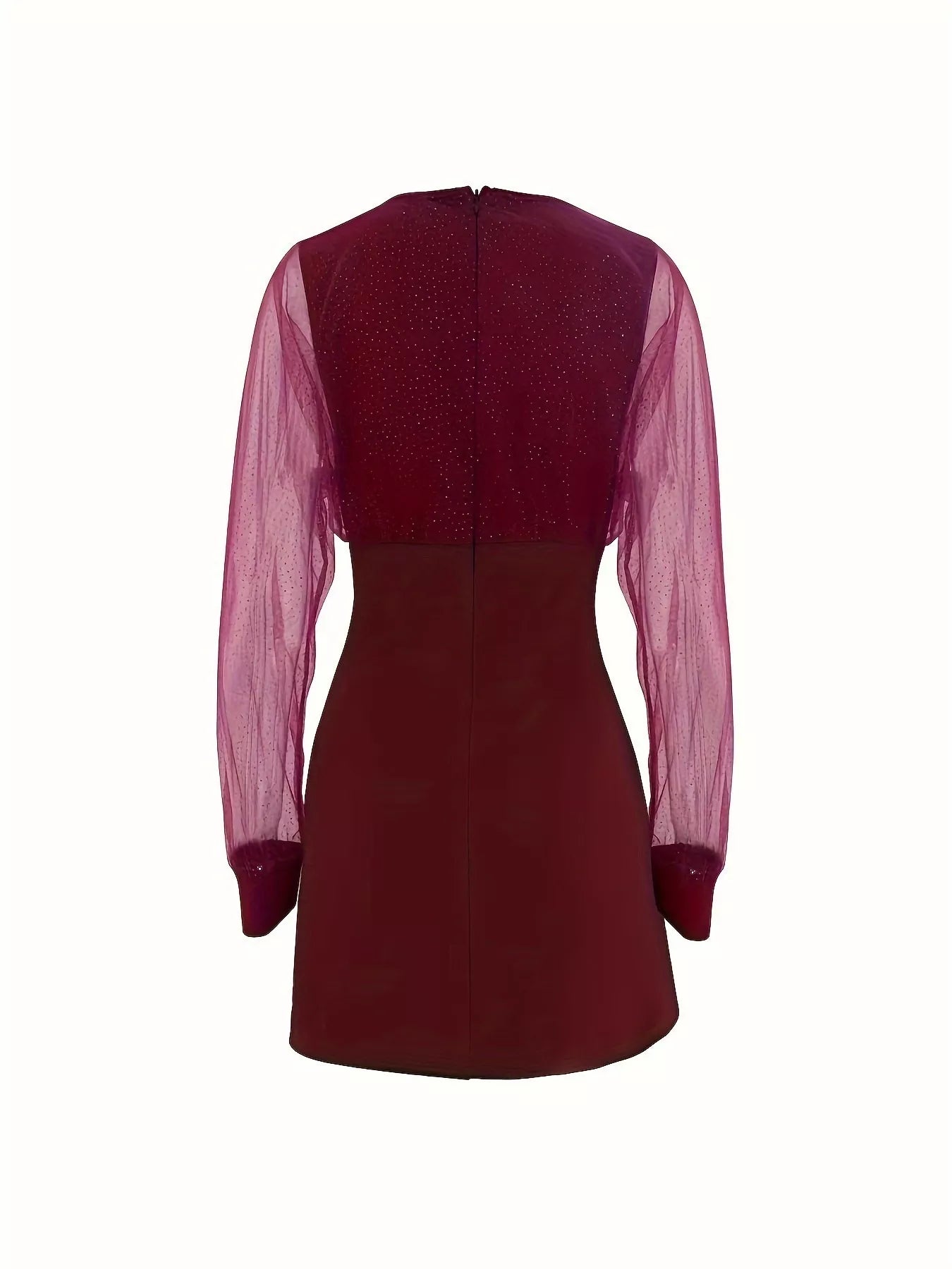 Glitter Mesh Long Sleeve Mini Dress - product image 7