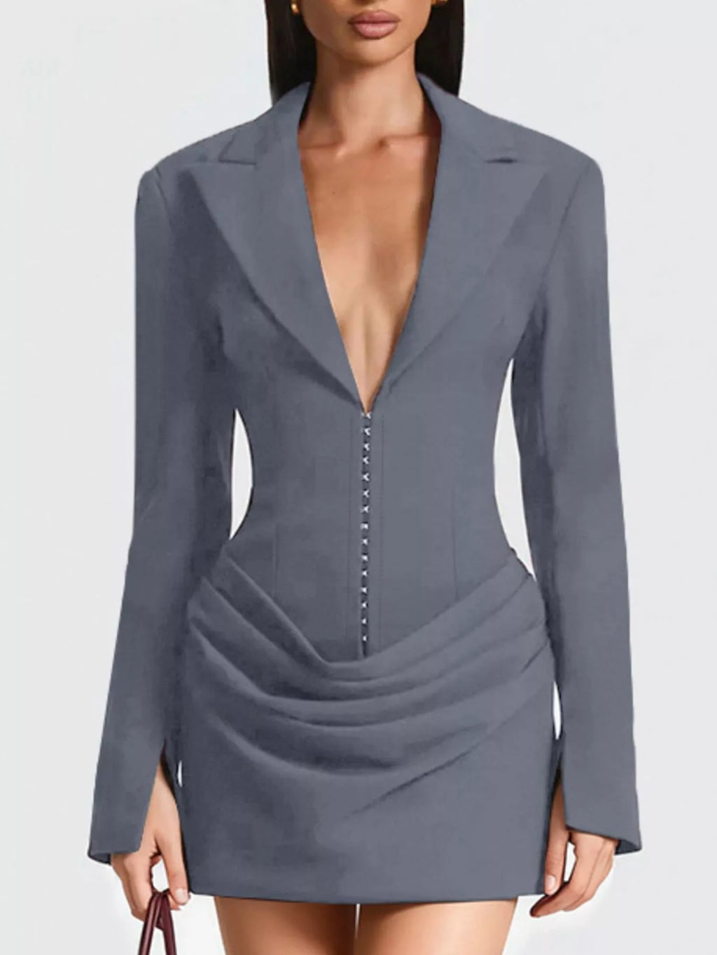Blazer-Style Long Sleeve Mini Dress - product image 12