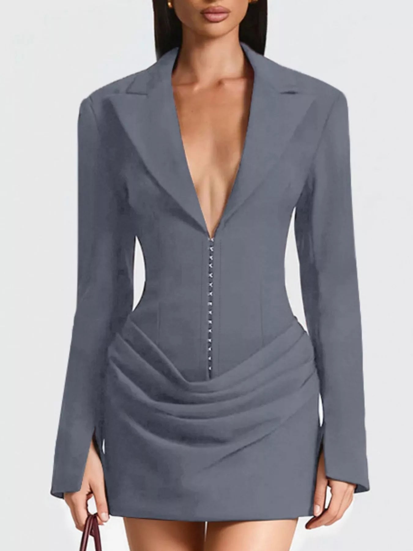 Blazer-Style Long Sleeve Mini Dress - product image 12