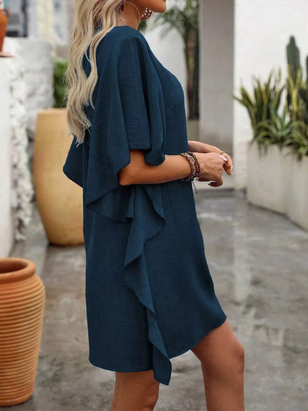 Ruffled Flutter Sleeve V-Neck Mini Dress - product image 18