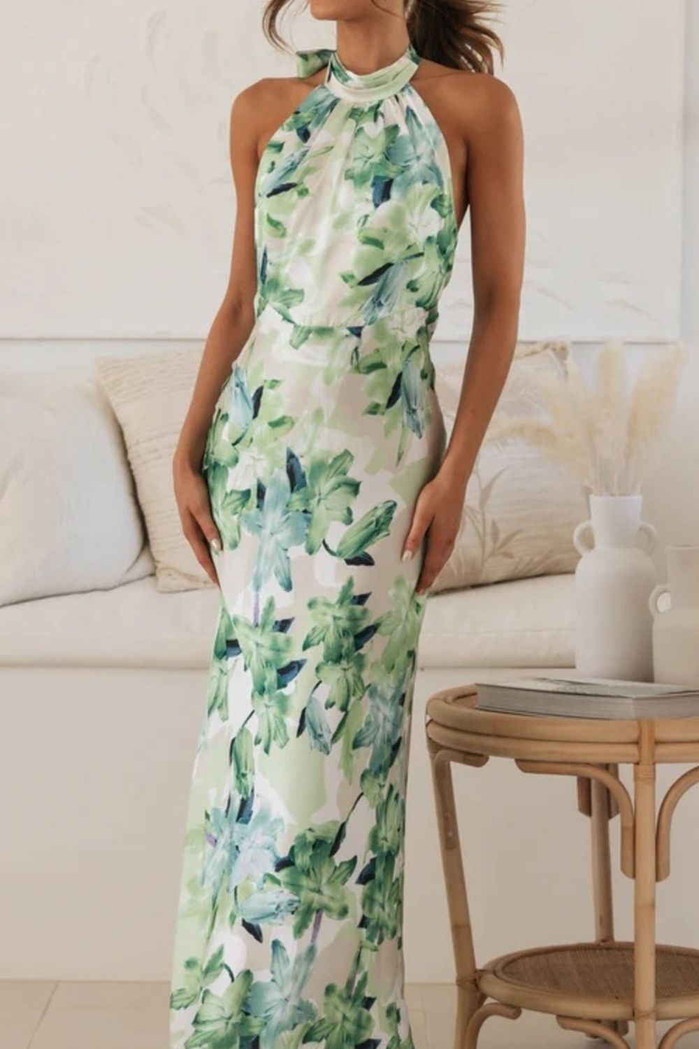 Floral Print Halter Neck Maxi Dress - product image 13