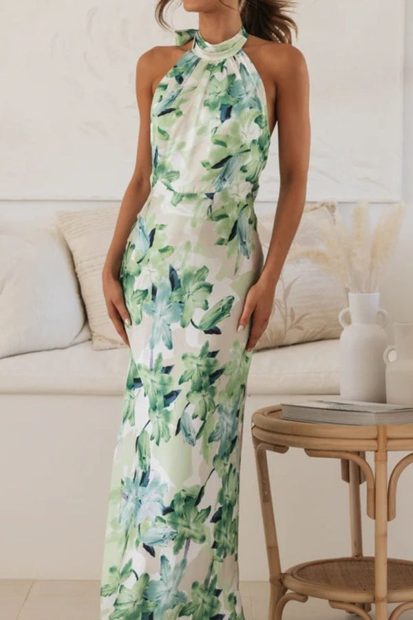 Floral Print Halter Neck Maxi Dress - product image 13
