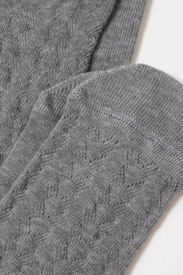 Cotton Knee Highs Conte Classic 010 - Cotton Blend and Knitted Pattern