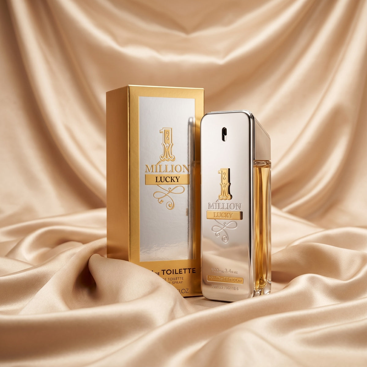 1 Million Lucky Eau de Toilette 100ml bottle and box