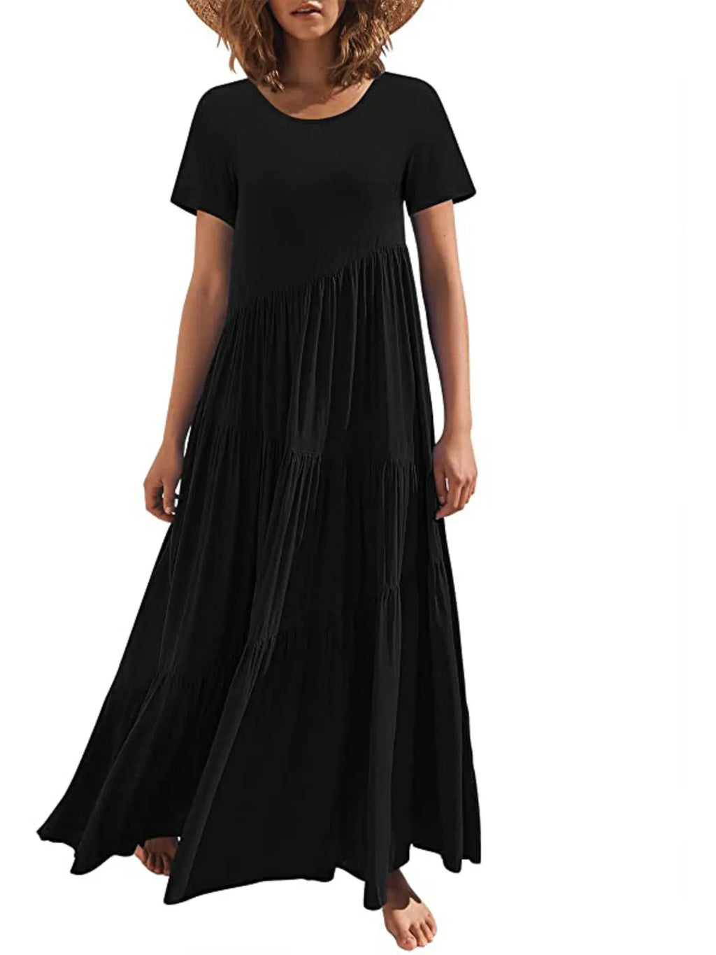 Round Neck Tiered Ruffle Maxi Dress - product image 27