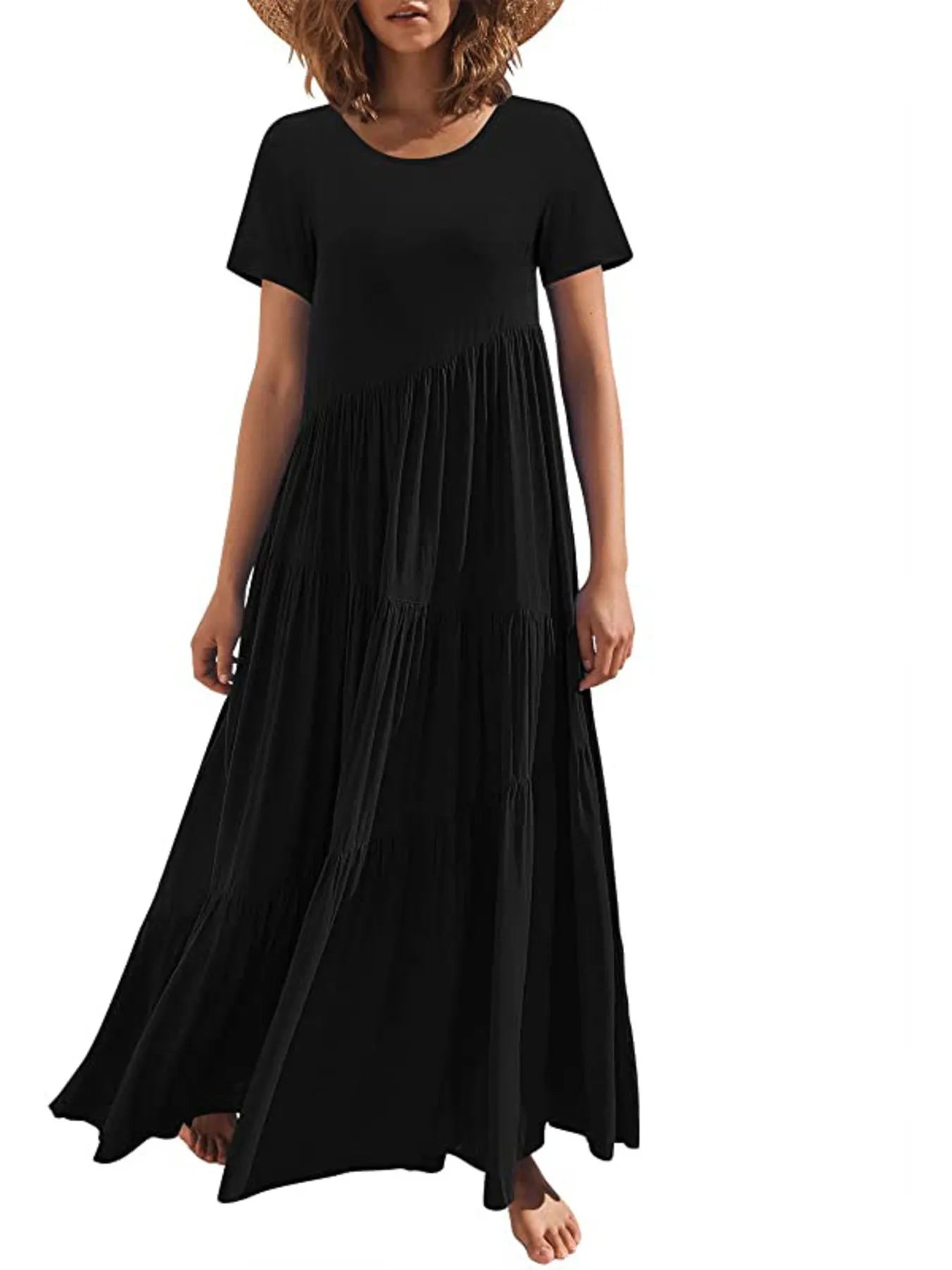 Round Neck Tiered Ruffle Maxi Dress - product image 27