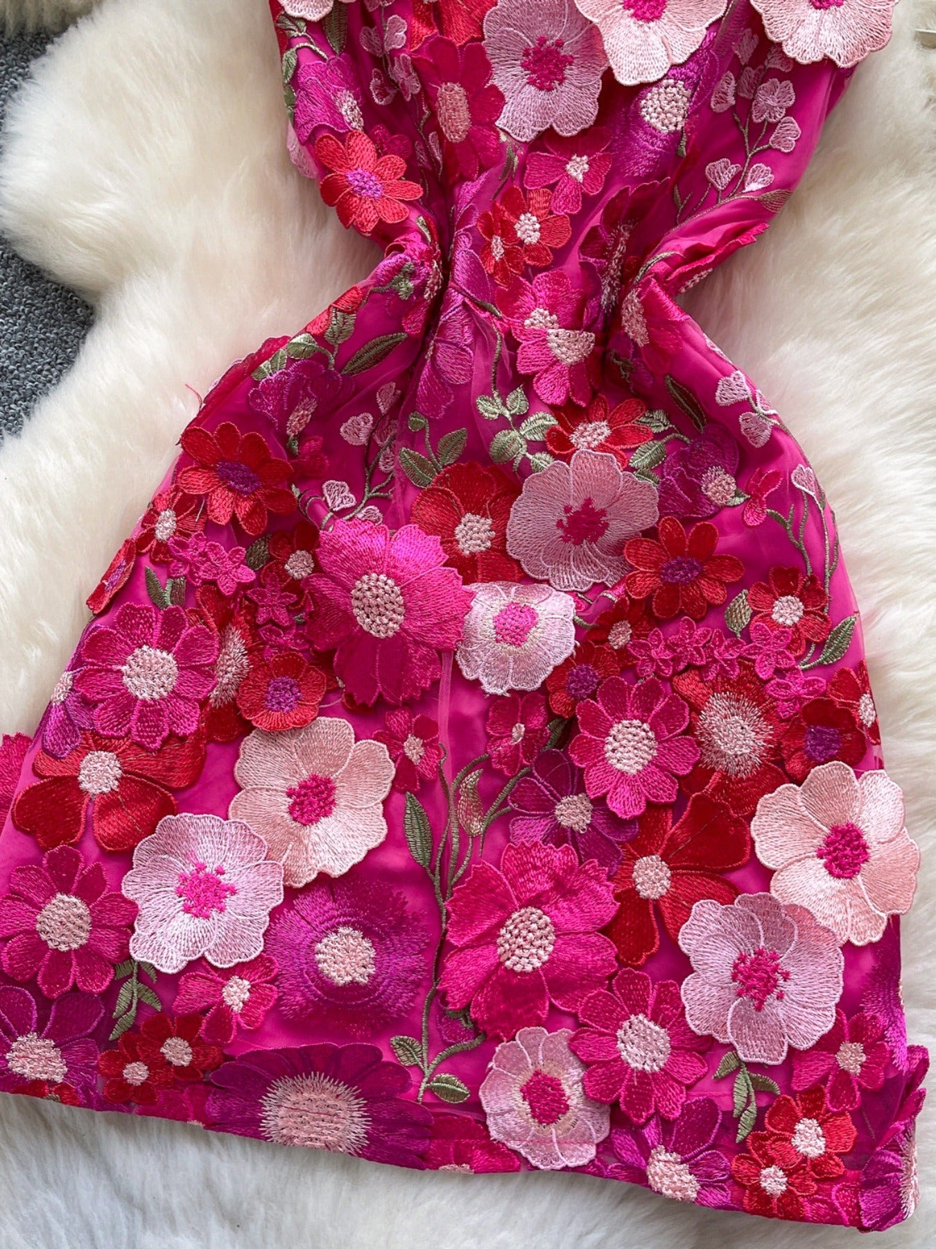 Floral Tie Waist Mini Dress view 8 - Shopiebay