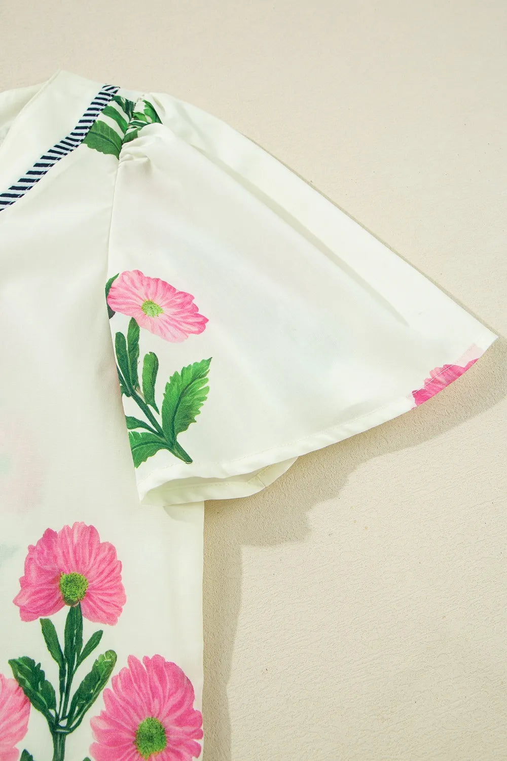 Floral Print Flutter Sleeve Summer Mini Dress view 10 - Shopiebay