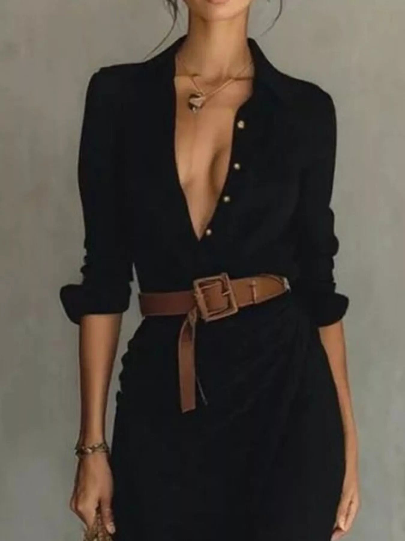 Ruched Long Sleeve Maxi Dress - product image 5