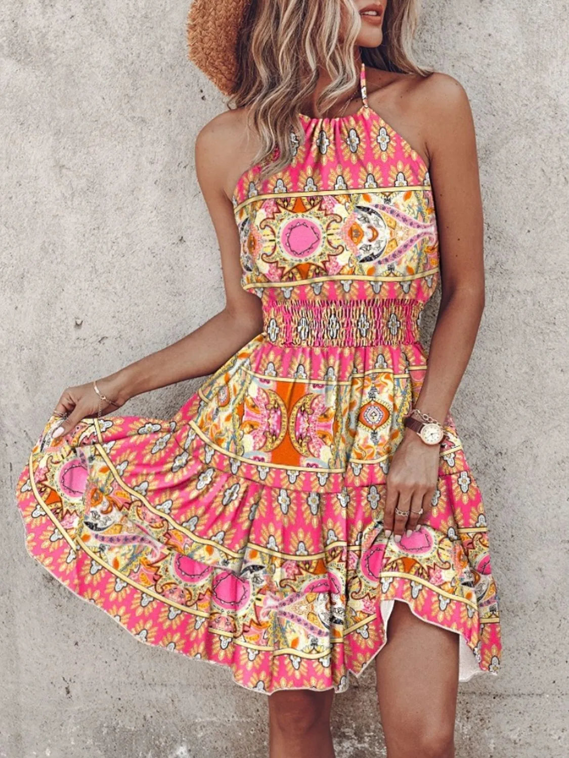 Paisley Print Halter Neck Mini Dress - product image 18