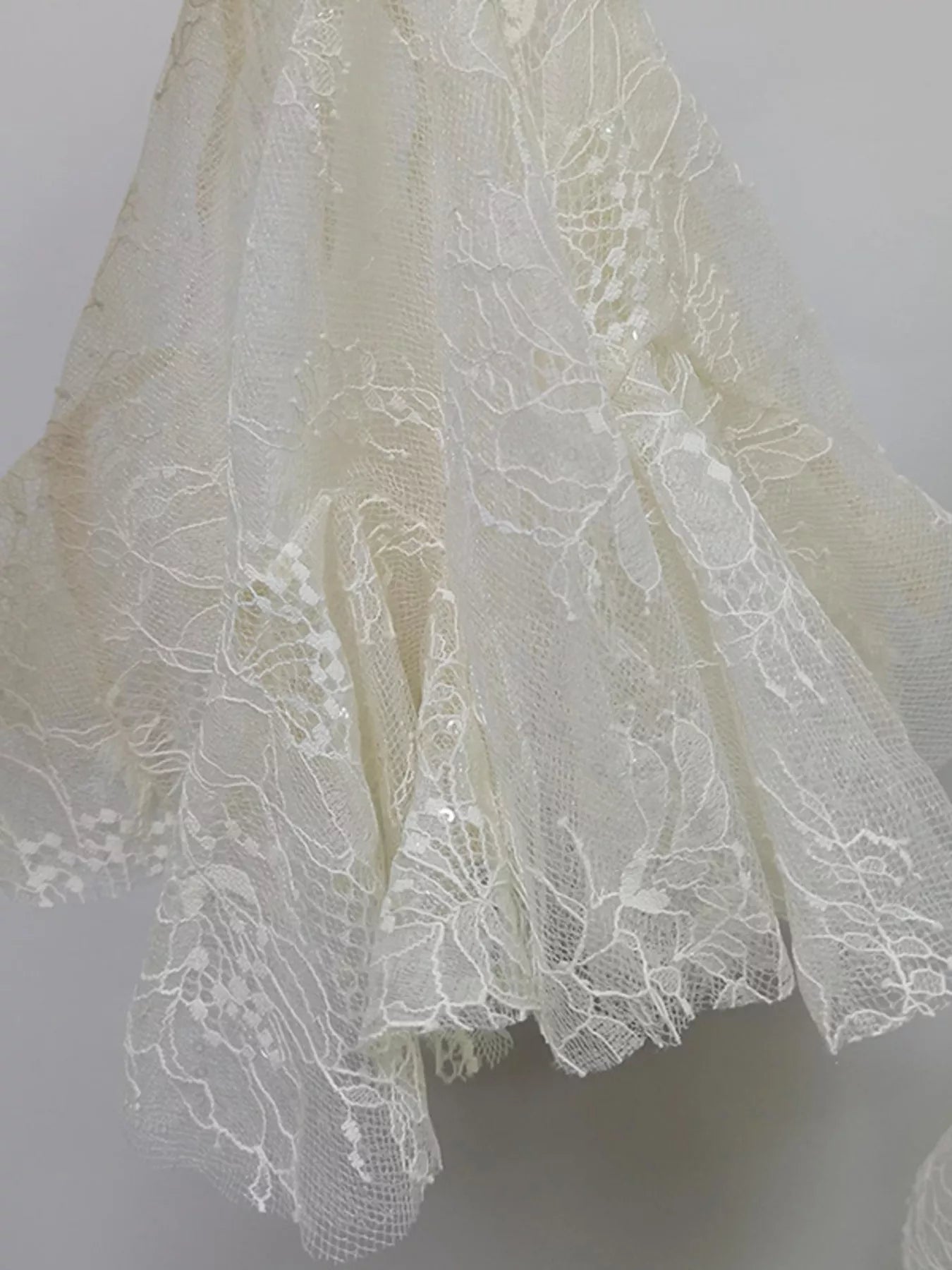 Ruffled Hem Lace Long Sleeve Dress - product image 10