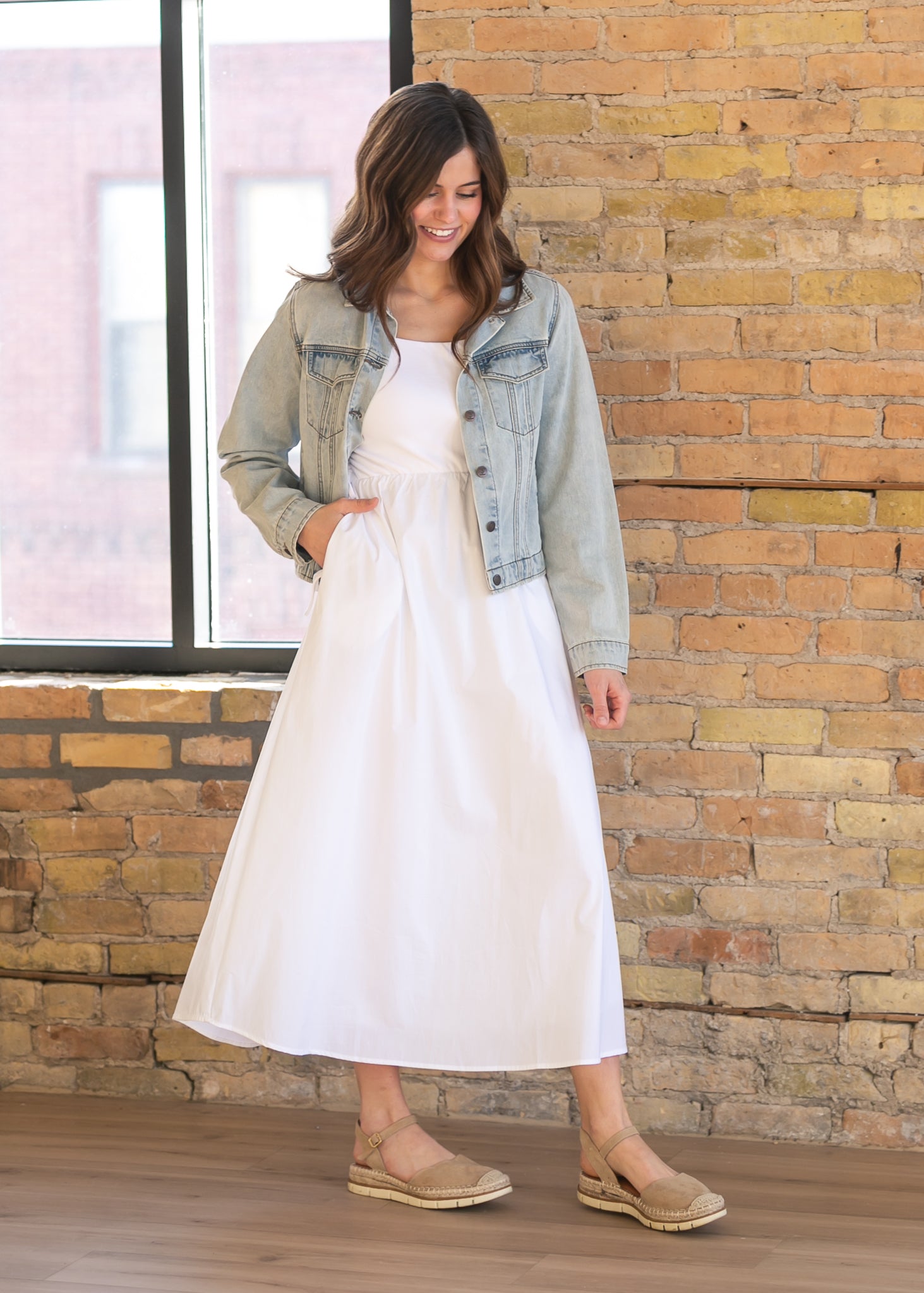 Eleanor White A-line Maxi Dress - product image 3