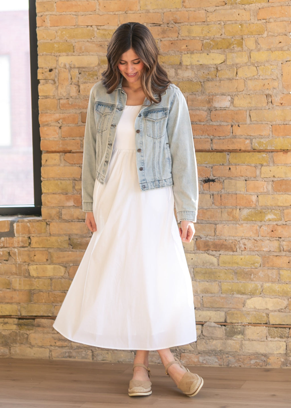 Eleanor White A-line Maxi Dress - product image 9