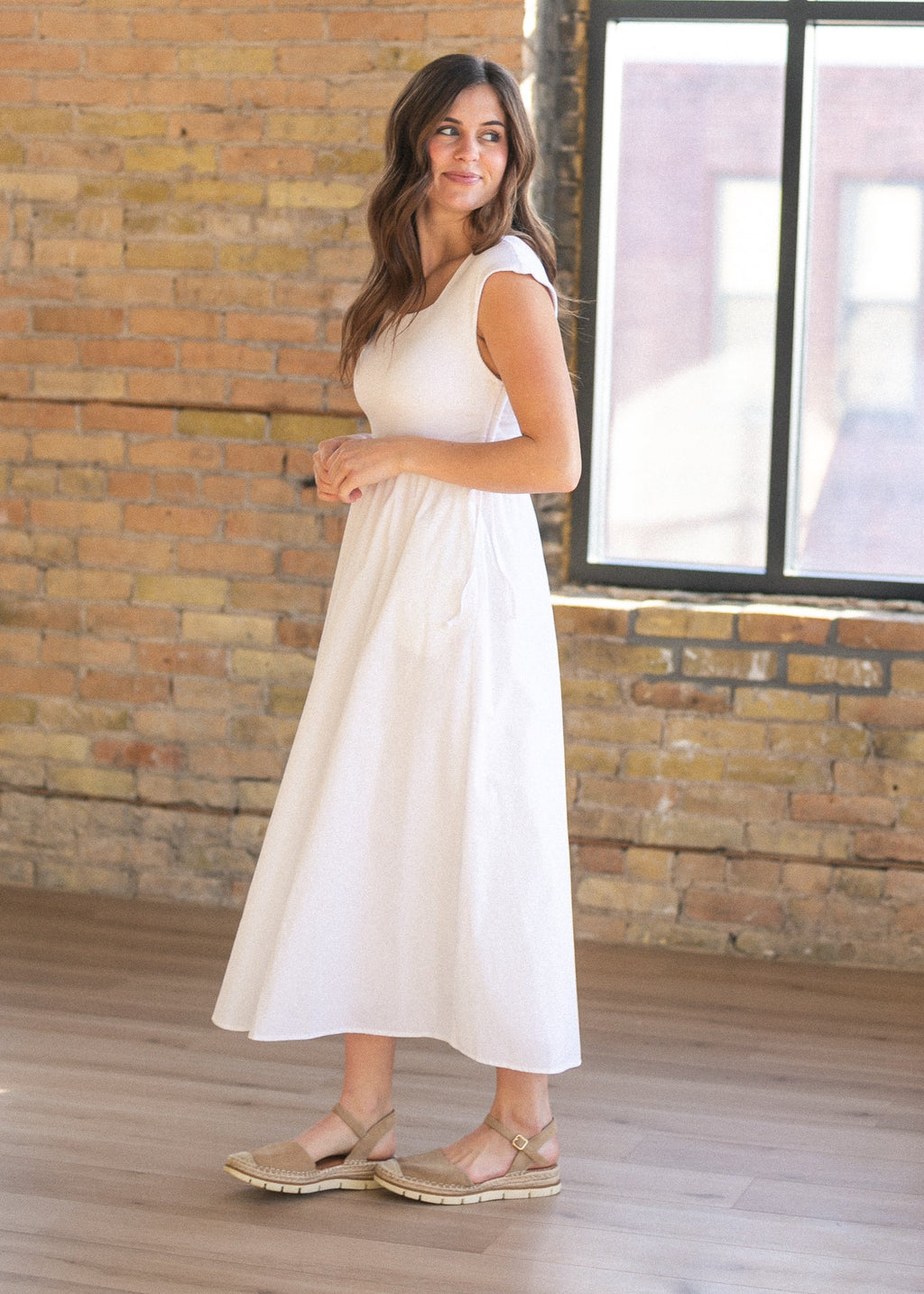 Eleanor White A-line Maxi Dress - product image 8