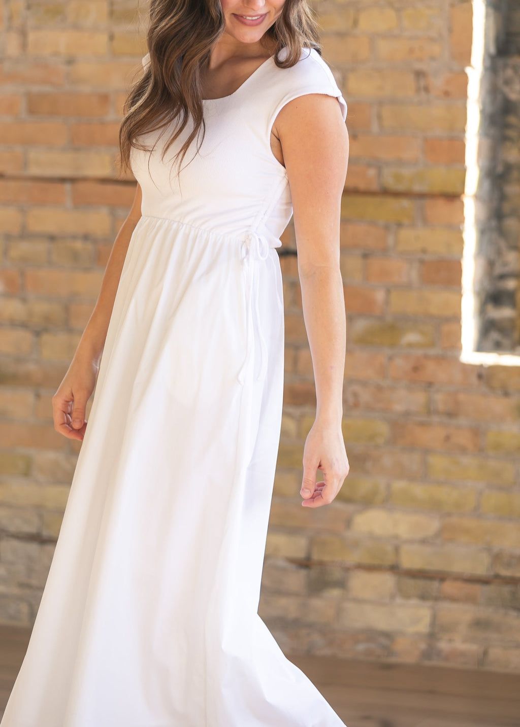 Eleanor White A-line Maxi Dress - product image 7