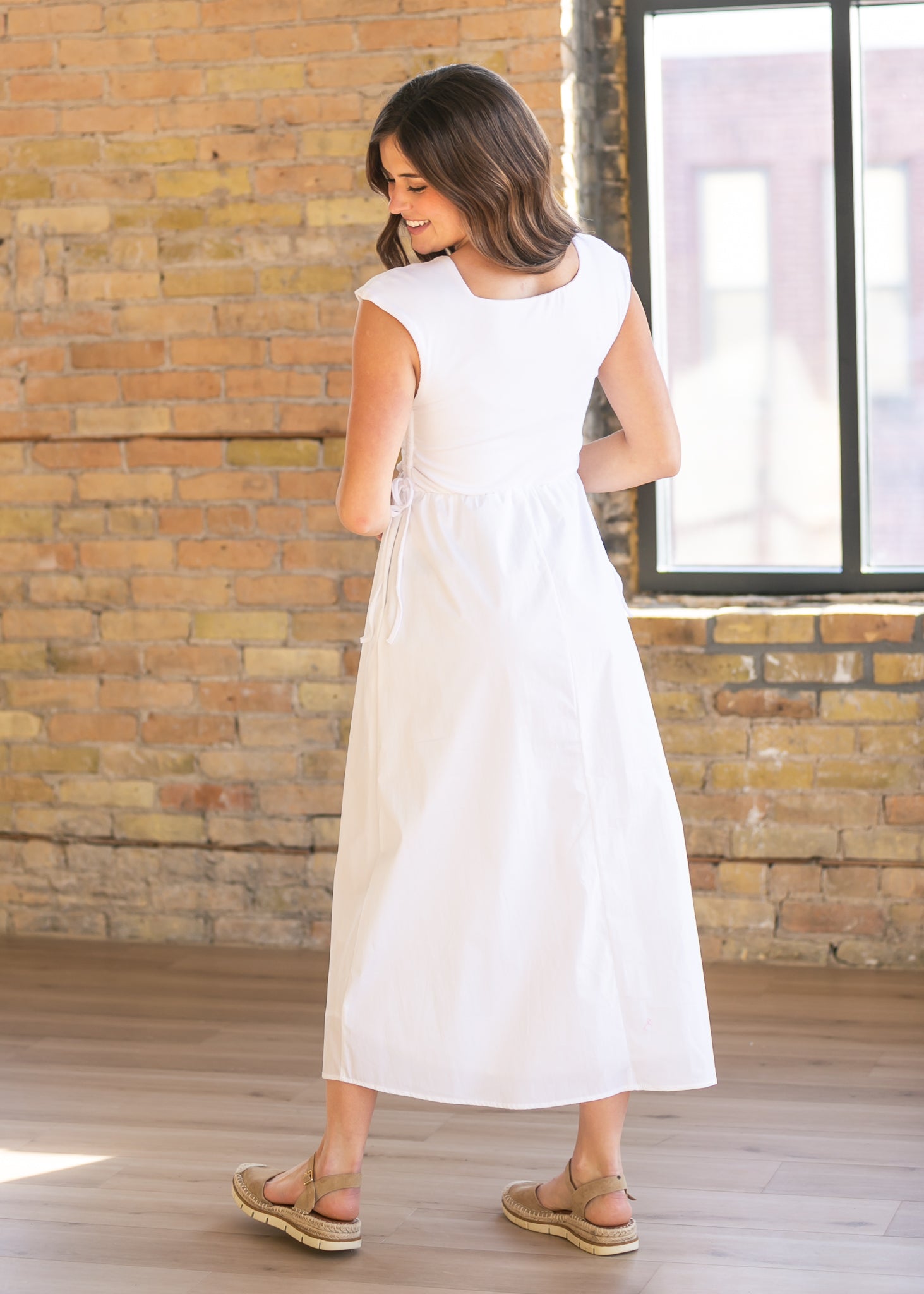 Eleanor White A-line Maxi Dress - product image 10