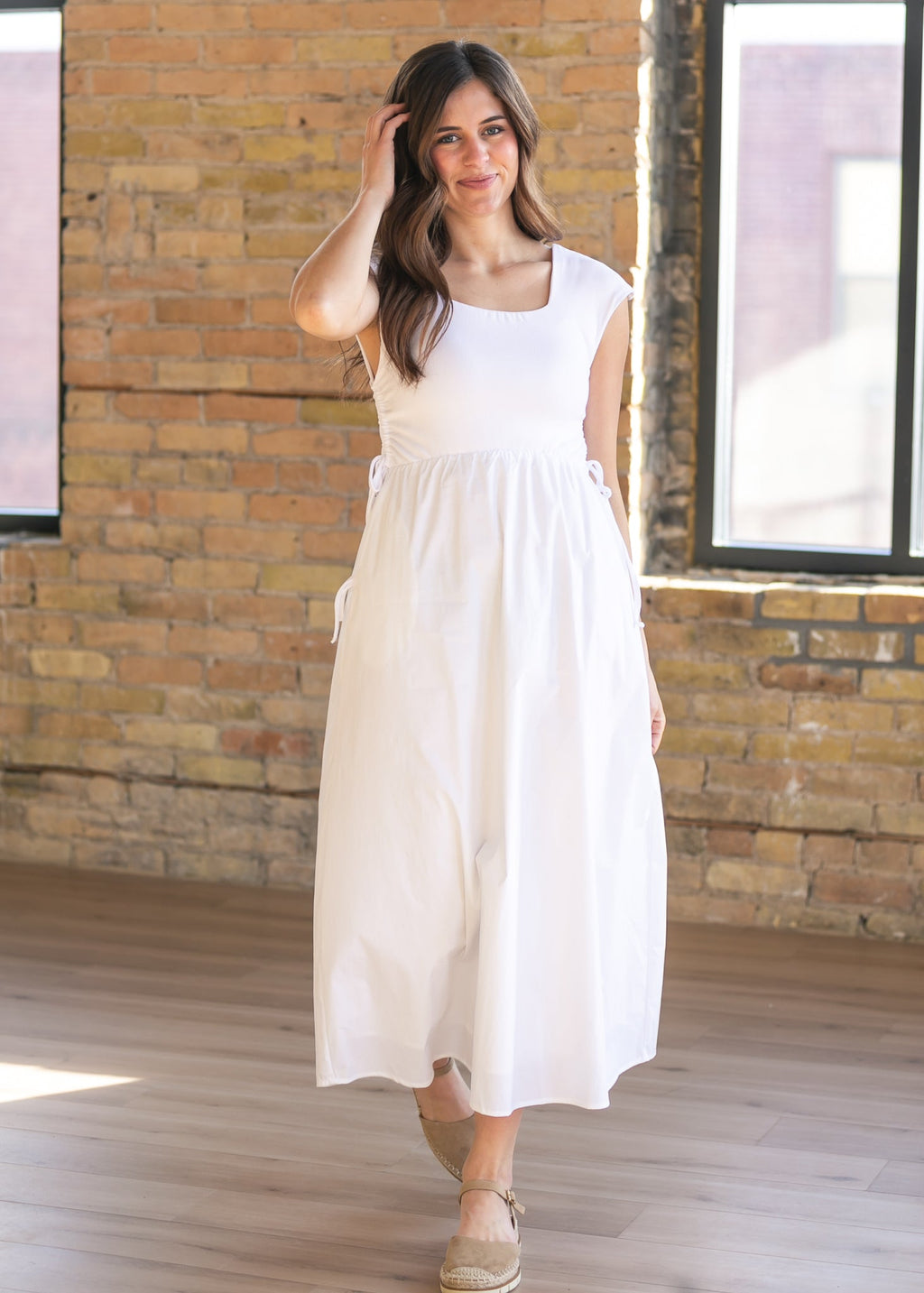 Eleanor White A-line Maxi Dress - product image 5