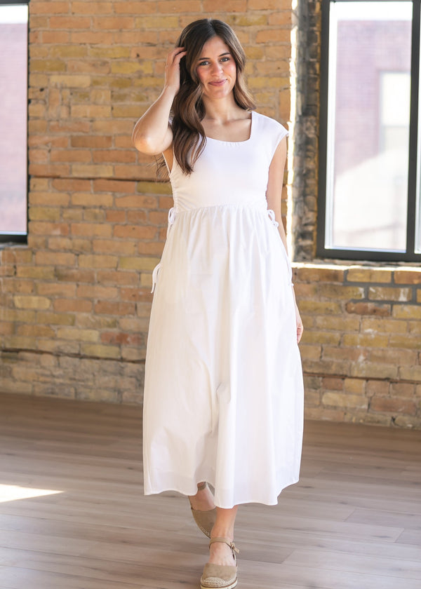 Eleanor White A-line Maxi Dress - product image 5