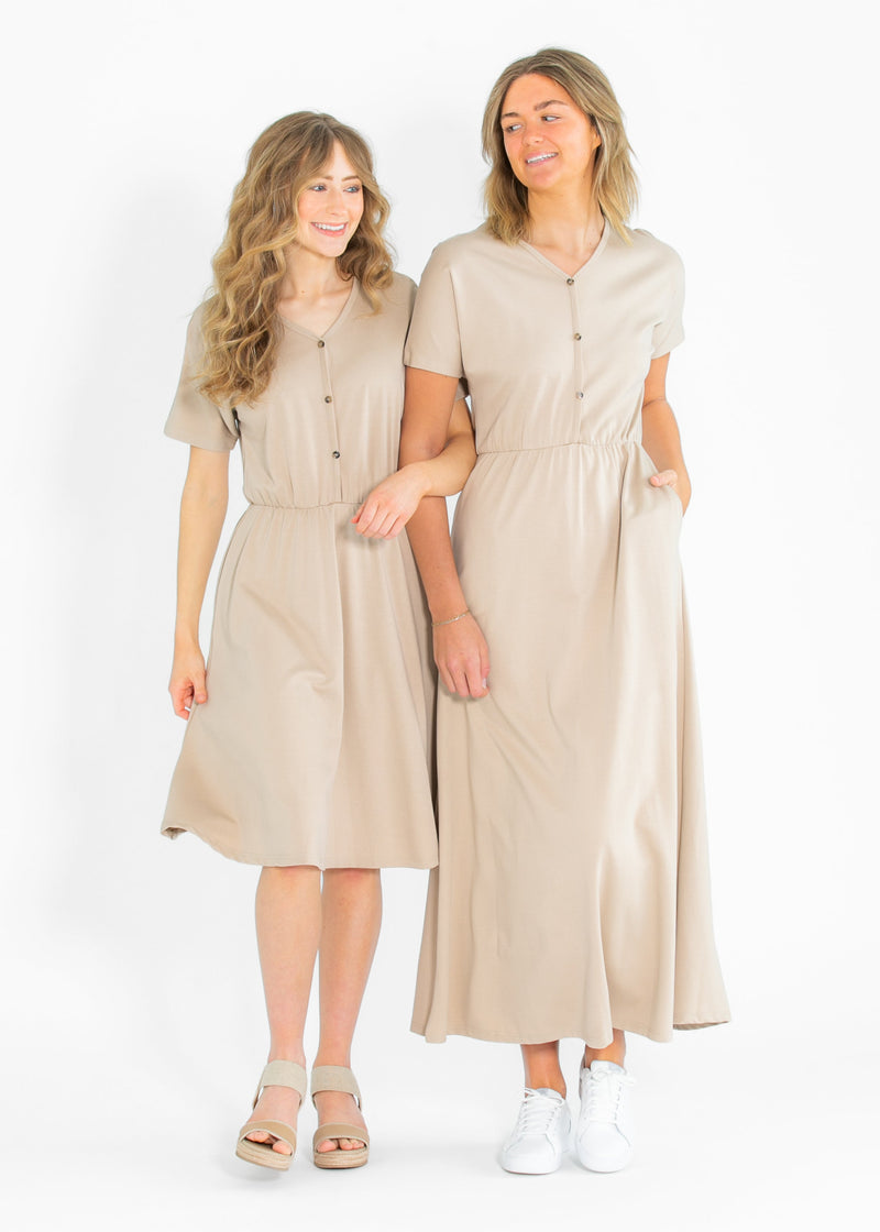 Ella Cinched Waist Midi Dress