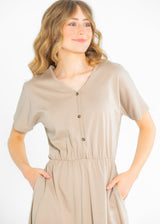 Ella Cinched Waist Midi Dress