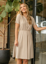 Ella Cinched Waist Midi Dress