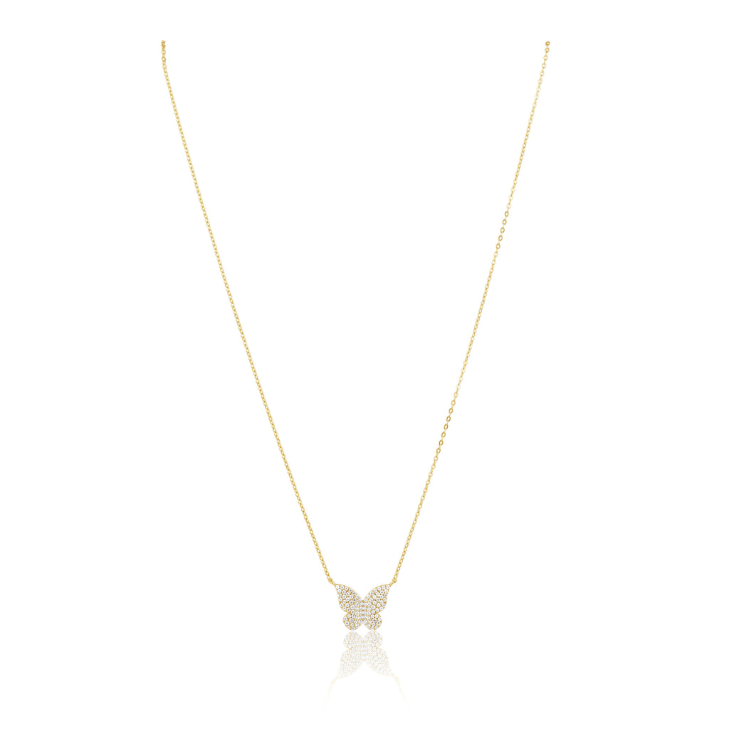 Elsie Pave Butterfly Necklace