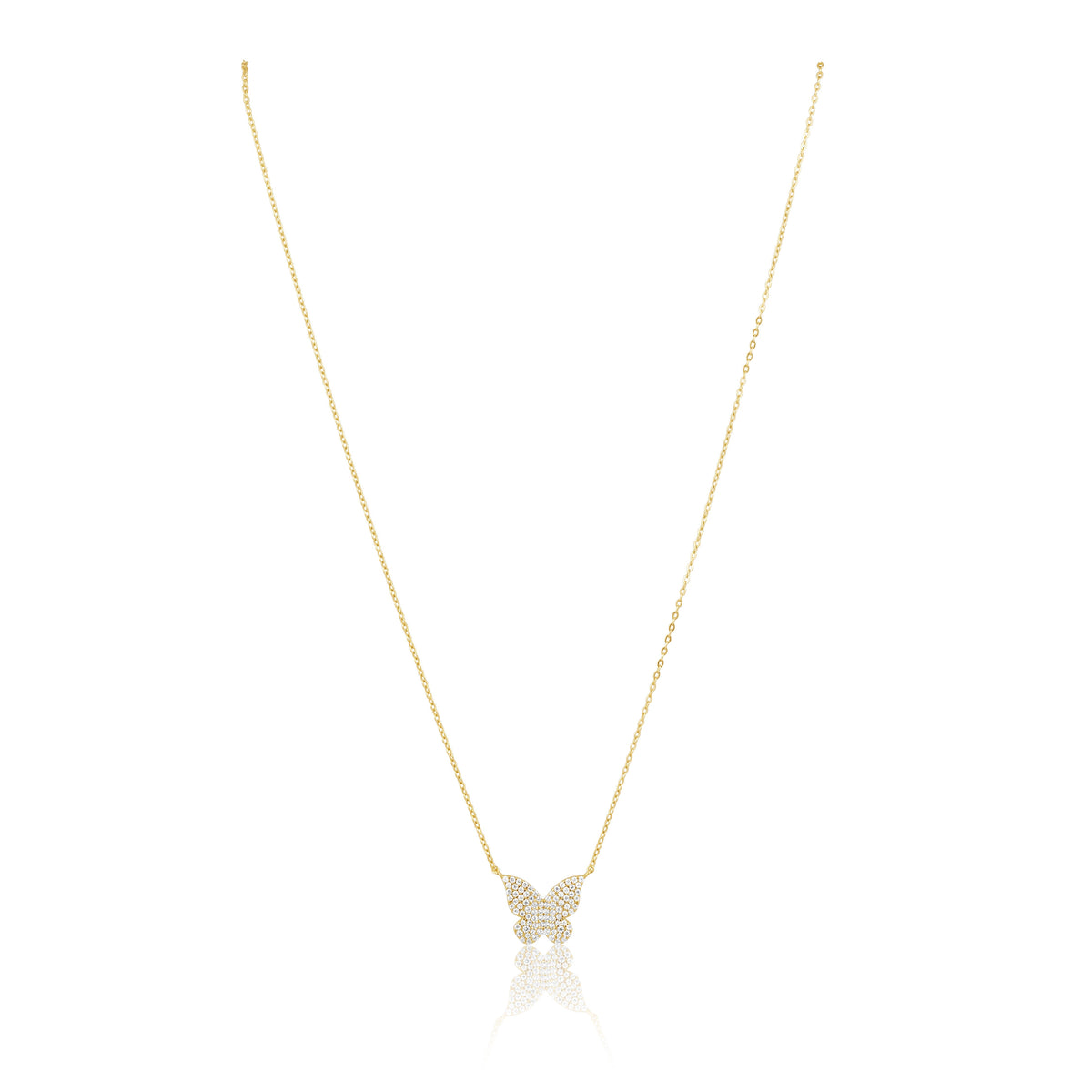 Elsie Pave Butterfly Necklace