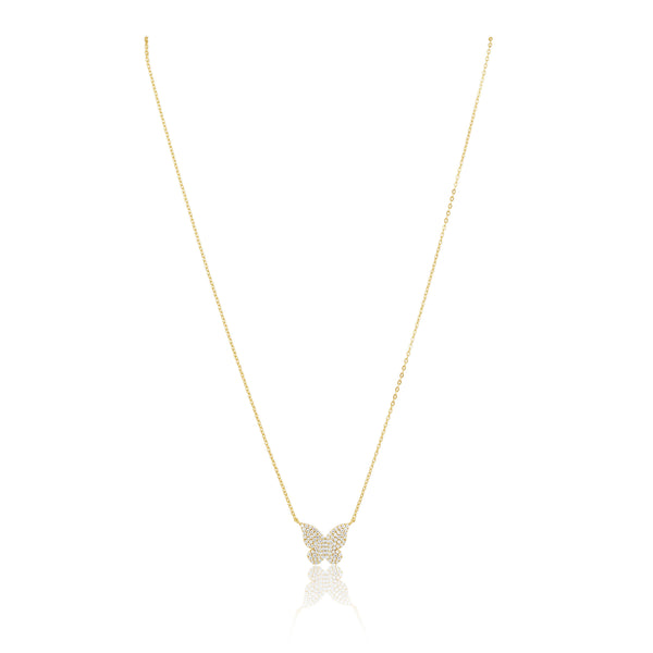 Elsie Pave Butterfly Necklace