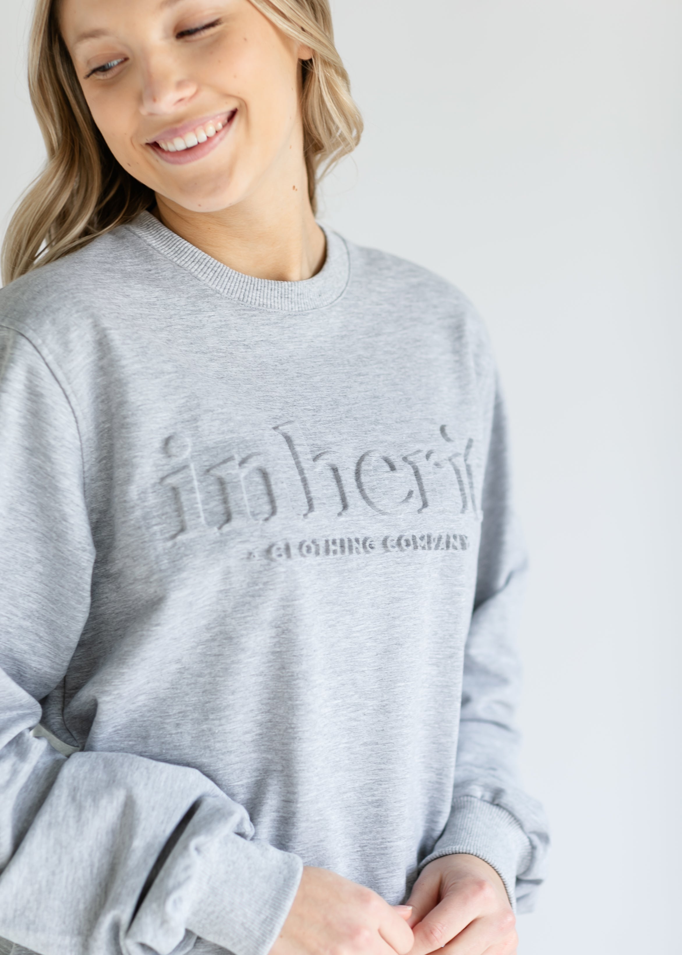 Embossed Inherit Logo Crewneck Sweatshirt Main image