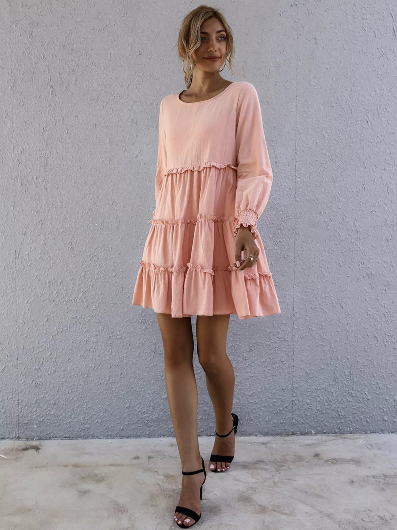 Ruffle Tiered Long Sleeve Mini Dress - product image 19