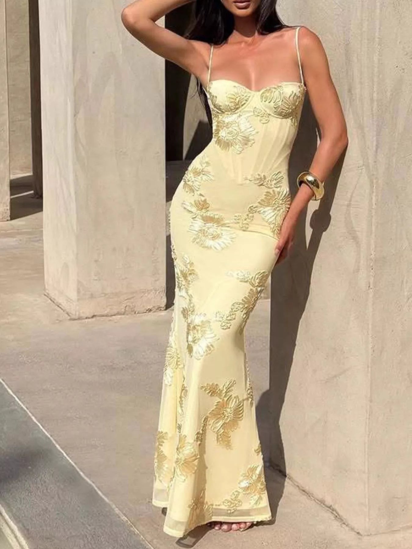 Sweetheart Neck Spaghetti Strap Maxi Dress - product image 11