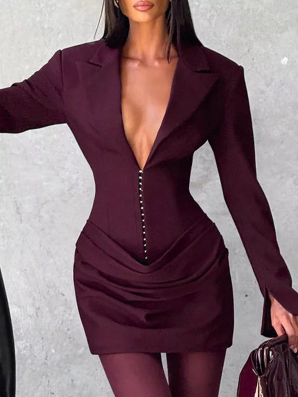Blazer-Style Long Sleeve Mini Dress - product image 17