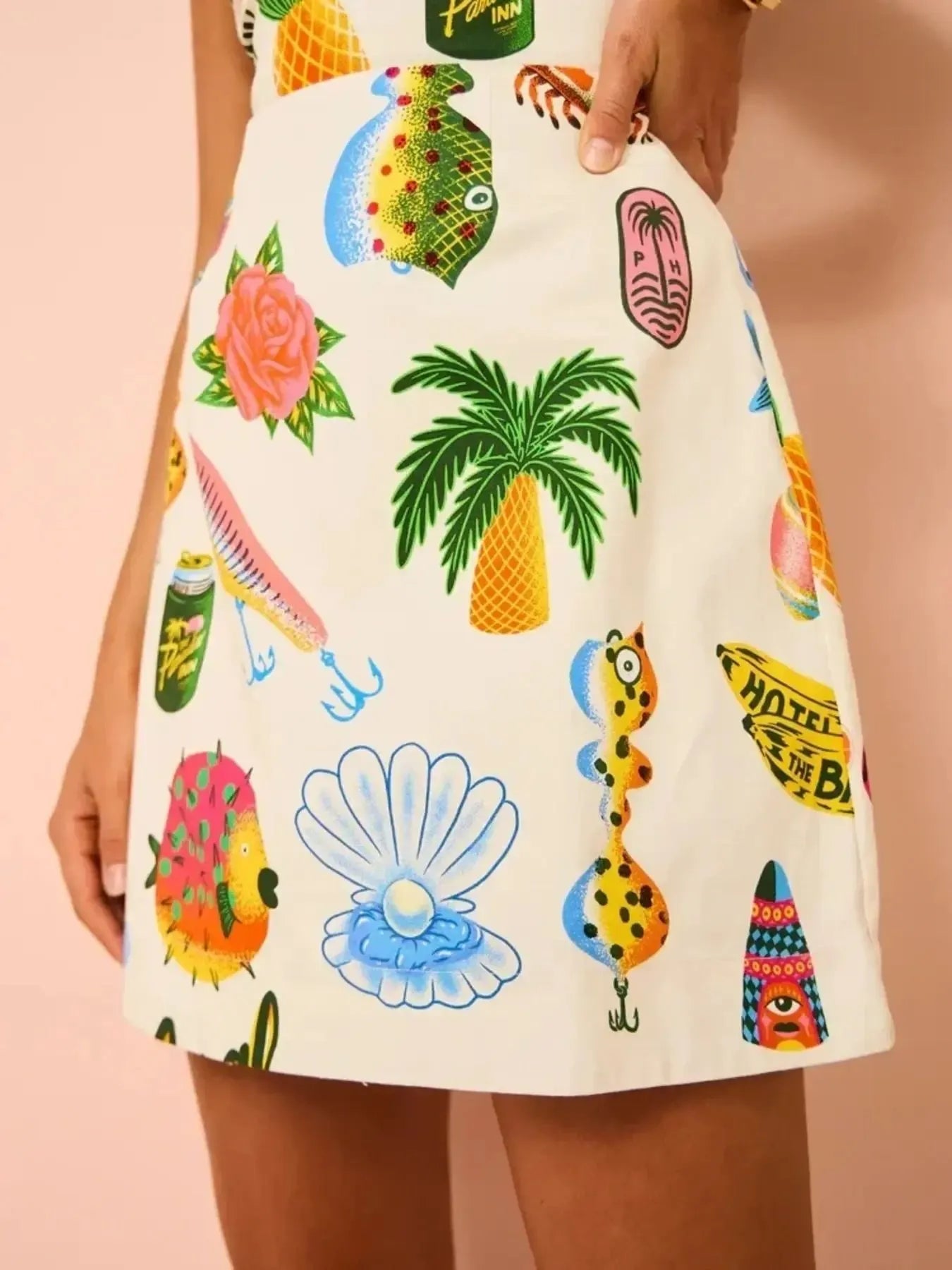 Printed Square Neck Summer Mini Dress - product image 5
