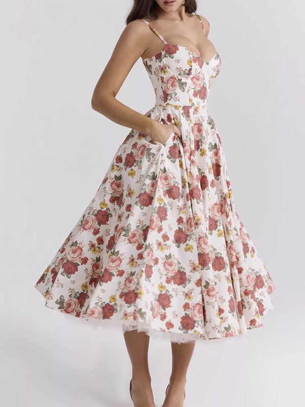 Sweetheart Neck A-Line Midi Dress - product image 15