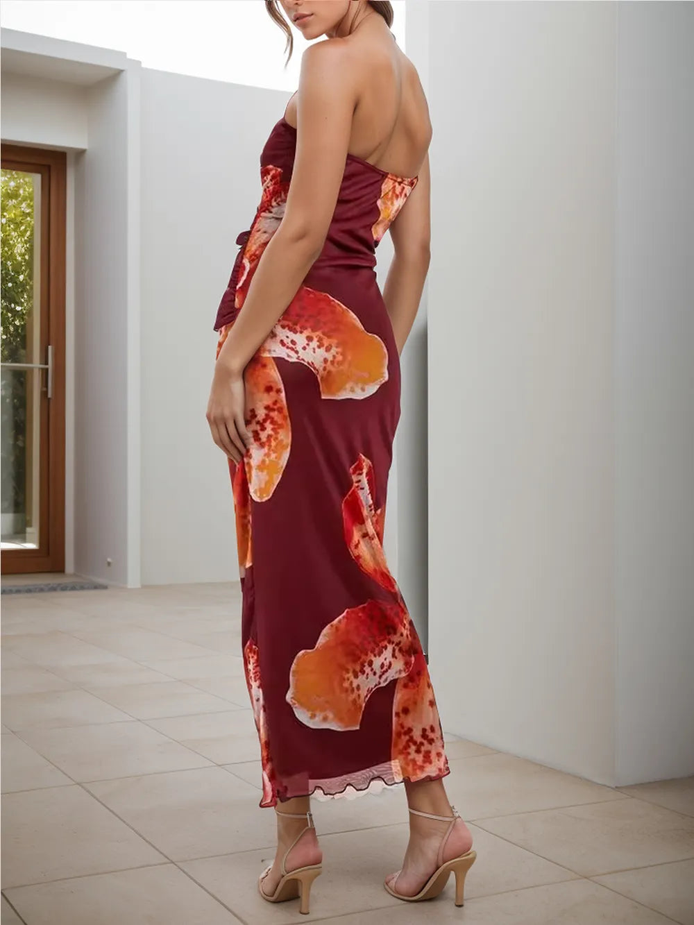 Printed Tube Sleeveless Maxi Dress - product image 2