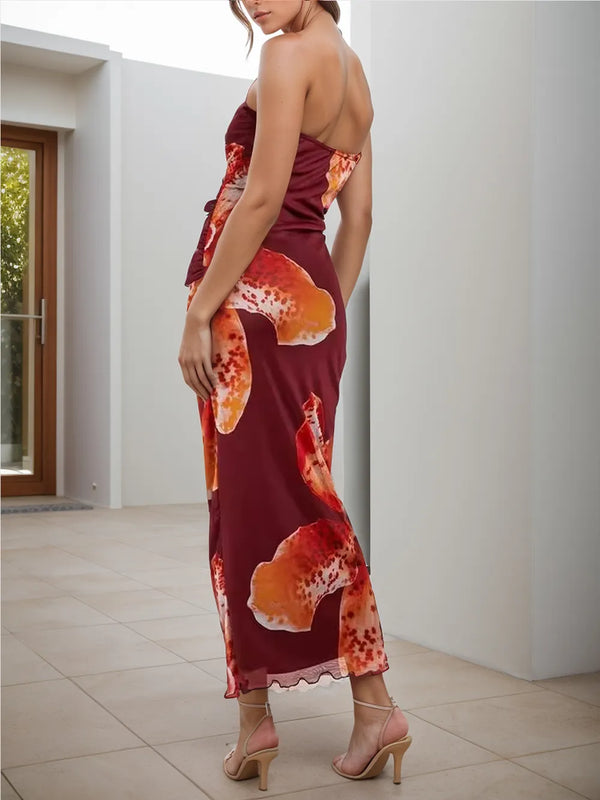 Printed Tube Sleeveless Maxi Dress - product image 2