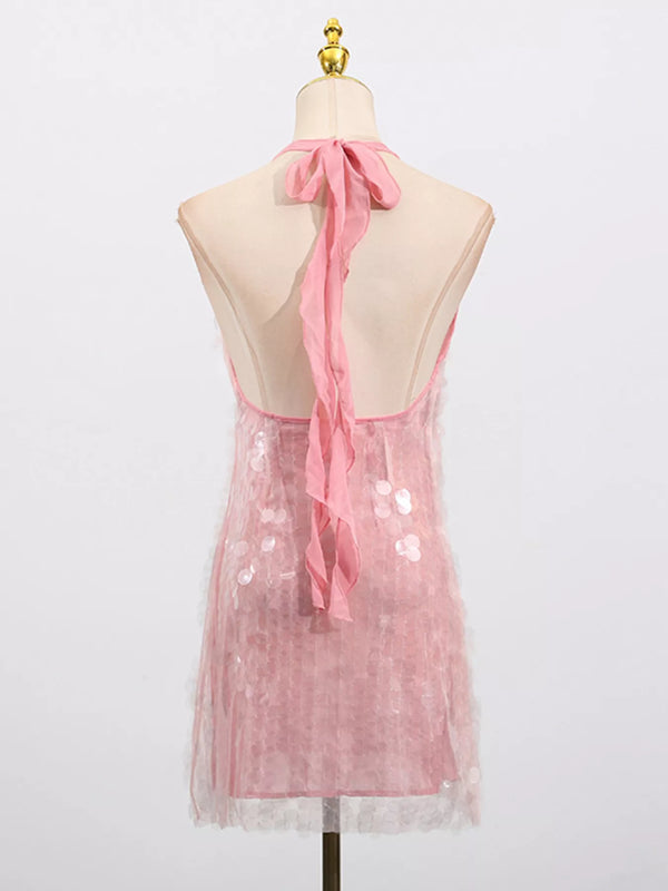 Sequin Halter Neck Mini Dress - product image 8