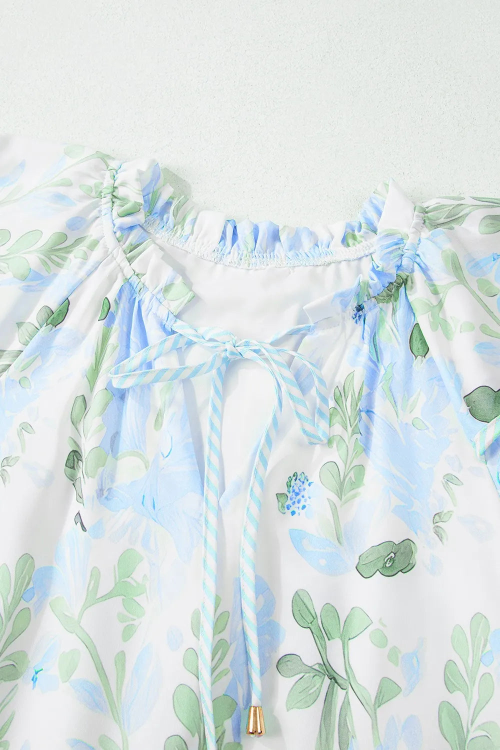 Floral Contrast Edge Layered Short Sleeve Mini Dress - product image 21