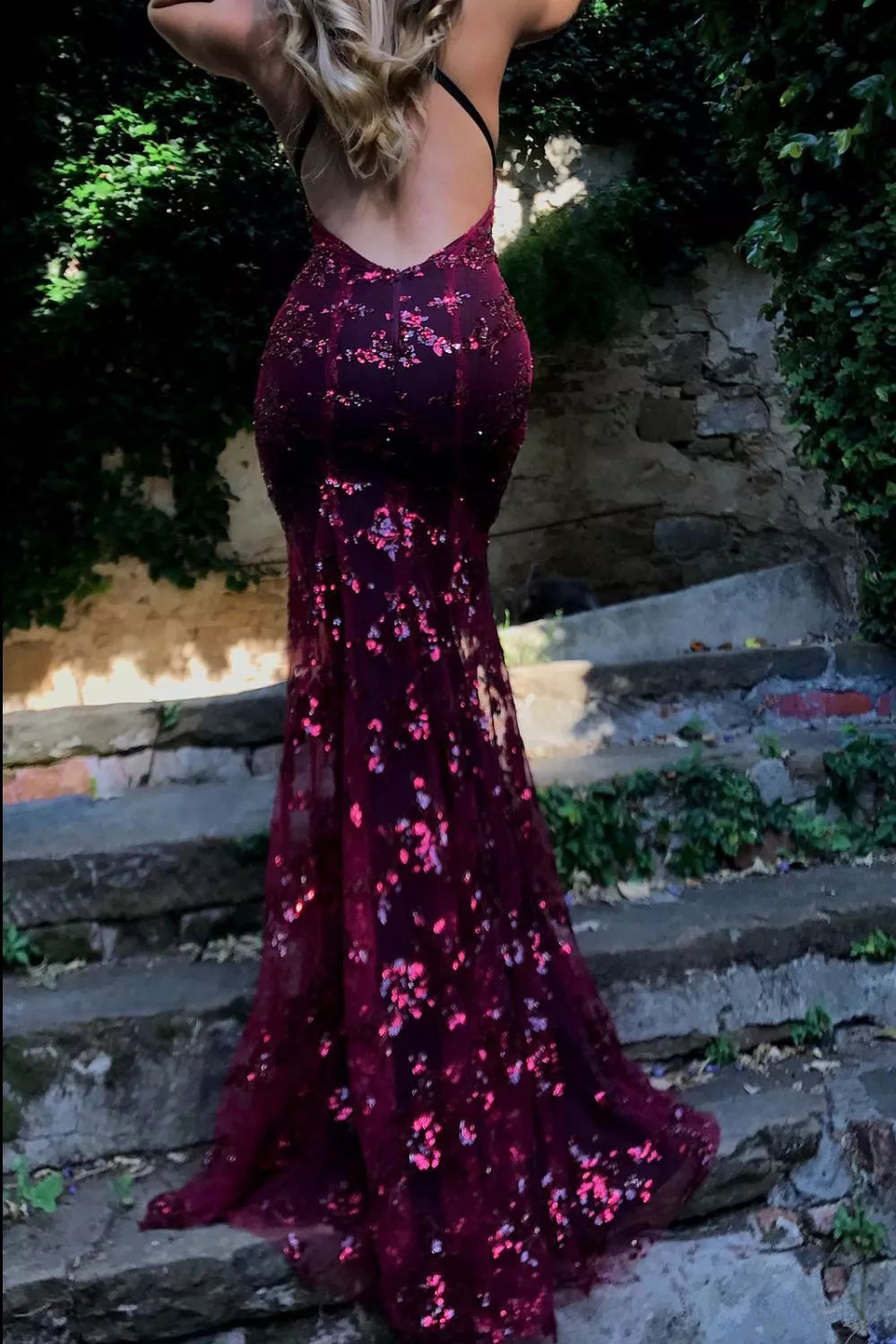 Sequin Tie Back V-Neck Maxi Dress - product image 15
