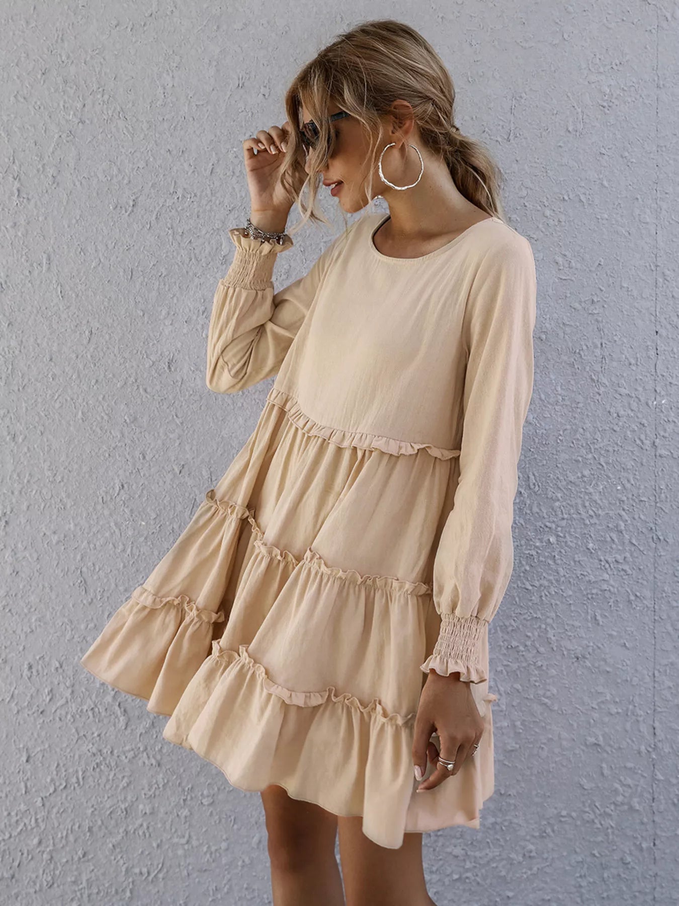 Ruffle Tiered Long Sleeve Mini Dress - product image 5