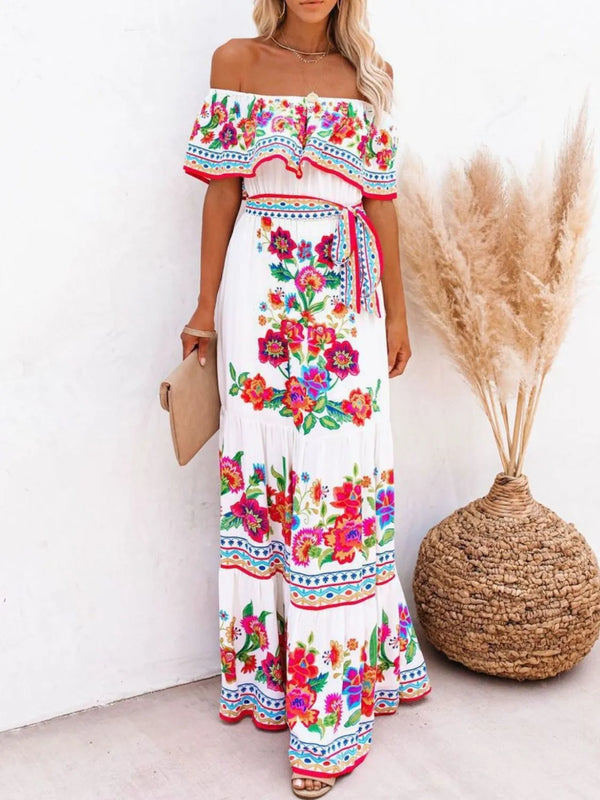 Floral Off Shoulder Ruffle Maxi Dress - product image 4