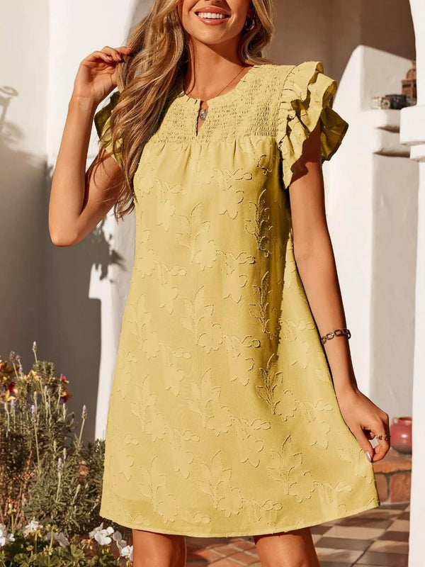 Floral Embossed Ruffle Sleeve Mini Dress - product image 26