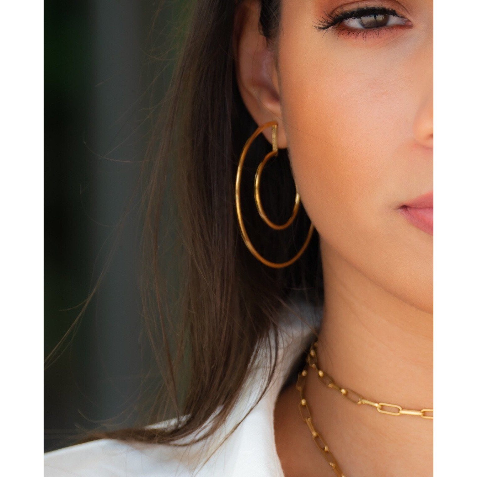 Faye Cutout Hoops Secondary image