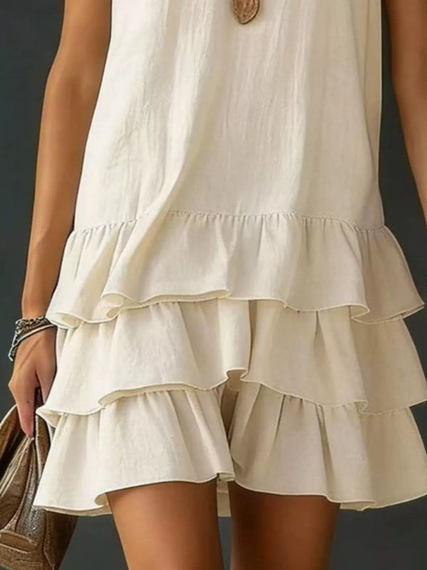 Full Size Ruffled Hem V-Neck Sleeveless Dress Plus Size - product image 11